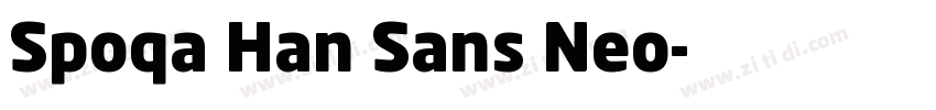 Spoqa Han Sans Neo字体转换